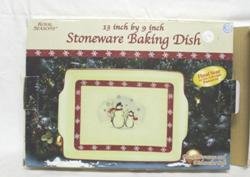 13 X 9 Inch Stoneware Christmas Baking Dish