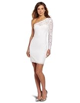 Hot Sale BCBGMAXAZRIA Women's Arlena One Shoulder Lace Dress, White, 6