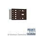 Salsbury 3705D-07ZRP 20 in. Recessed Mounted 4C Horizontal Mailbox with 5 Door High Unit - Double Column - 7 MB1 Doors - Rear Loading - Private Access44; Bronze