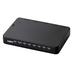 Logitec IEEE802.11n/g/b準拠 300Mbps 無線ブロードバンドルータ 4ポートHUB付 超小型(ブラック) LAN-W300N/PR5BA [フラストレーションフリーパッケージ(FFP)]