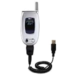 Coiled Power Hot Sync and Charge USB Data Cable w/ Tip Exchange for the LG VX6000 - Gomadic Brand