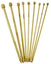 14 pcs of bamboo afghan 34cm/14" crochet hooks with case - tunisian wood craft set - TribalSensationTM