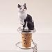 Manx Blk/Wht Tiny One Bottle Stopper