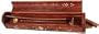 Wooden Coffin Incense Burner - Sun and Moon Inlays - Storage Compartment