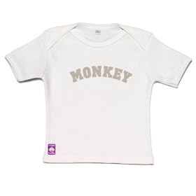 DribbleFactory Monkey White T-Shirt (12 Months)