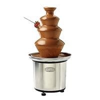 Nostalgia Electrics CFF-986 3-Tier Chocolate Fondue Fountain, Stainless Steel