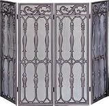 Outdoor Living : 4 Fold Bronze Cast Aluminum Screen w/ Removable Mesh