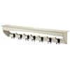 French County Mounted Coat Rack 7 hook Antique White