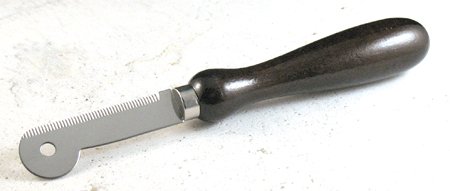 Groomaster Stainless Steel Magnet Pet Stripper Knife with Wide Wooden Handle, Fine/Extra, 7-Inch