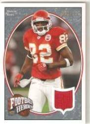 2008 Upper Deck Heroes Jerseys Blue Parallel #39 Dwayne Bowe/125 - Kansas City Chiefs (Piece of Authentic Game Worn Jersey - Serial #d)(Football Cards)