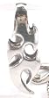 Spike Flames Pewter Pocket Clip Ring Key Chain