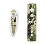 Digital Woodland Camo Design Nintendo Wii Nunchuk + Remote Controller Protector Skin Decal Sticker