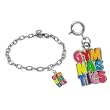 CHARM IT! I LOVE GYMNASTICS Charm & Silver Link Charm Bracelet Set
