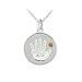 Sterling Silver Citrine November Birthstone Handprint Pendant, 18"