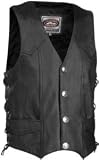 RIVER ROAD WYOMING NICKEL LEATHER MOTORCYCLE VEST