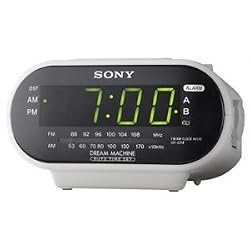 Sony ICF-C318 Automatic Time Set Clock Radio with Dual Alarm (White)