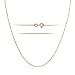 Rose Gold over Sterling Silver 1mm Box Chain Necklace Made in Italy 14 inch- 36 inch