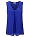 NINEXIS Women's Sleeveless Pleated V-Neck Chiffon Top (S-3XL / 10 Colors)