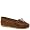 Minnetonka Women's Kilty Moccasin - 6W Dark Brown