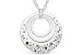 Sterling Silver Black and White Swarovski Crystal Pendant w/Chain
