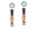 Natural Colored Saphire Earrings in Sterling Silver