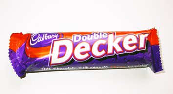 10 - Pack of Cadburys Double Decker Milk Chocolate BAR with a Soft 60g Each Bar, Chewy... by Cadbury