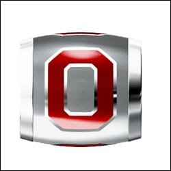 OHIO STATE O Sterling Silver European Style Charm College Bead