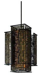 Corbett Lighting 105-75 Shoji Foyer Large Pendant, Bonsai Bronze