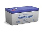 Powersonic PS-1230 - 12 Volt/3 Amp Hour Sealed Lead Acid Battery with 0.187 Fast-on Connector - Genuine