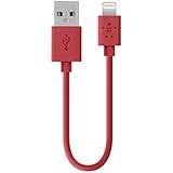 Belkin Apple MFi Certified Lightning to USB ChargeSync Cable for iPhone 6S / 6S Plus,  iPhone 6 / 6 Plus, iPhone SE, iPhone 5 / 5S / 5c, iPad Pro, iPad 4th Gen, iPad Air 2, iPad Air, iPad mini 4, iPad mini 3, iPad mini 2 and iPad mini, 4 Feet (Red)
