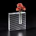 HORTZ BLOCK BUD VASE - HORTZ PINSTRIPE CRYSTAL BLOCK BUD VASE