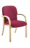 Polaris Exec Wood Frm Side Chair Claret
