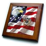 US Navy Officer Crest - 8x8 Framed Tile