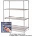 Metro 5A557C Stationary Super Erecta Adjustable 2 Chrome Wire Shelving Unit - 24