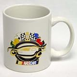  : NASCAR MUG 11 OZ WHT GLASS