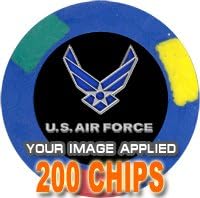 Custom Poker Chips: Put your image, Promotional Logo, or Design on a chip - 200 Full Color 14 gram Clay Composite poker chips