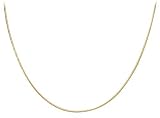 14k Yellow Gold .9mm Round Snake Chain Necklace, 16"