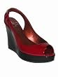 LE DUE by DUE FARINA Bernadette Mod Patent Wedge