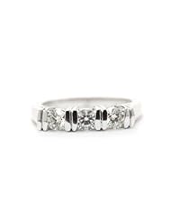 14k White Gold Comfort Fit Diamond Ring ( 0.57 CTTW, G-H Color, SI1-SI2 Clarity )