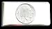 Native American Sculpted Pewter Moneyclip - Indian Head Nickel