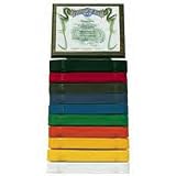 Ten Level Belt Display with Certificate Plaque