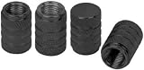 4 Pc. Black Anodized Aluminum Valve Stem Cap Set