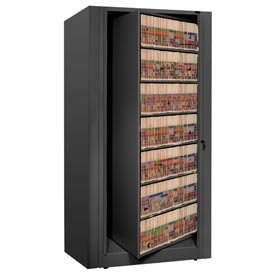 Rotary File Cabinet Starter Shelves Black