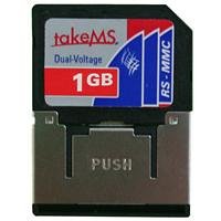 1GB takeMS MMC-Mobile (RS-MMC-DV) Retail pack , 5 year warranty