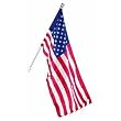 Valley Forge Flag Kit, includes  30-Inch x 50-Inch Dyed Nylon United States Flag with Brushed Aluminum Pole, and 2 Position  Power Coated Aluminum  Bracket