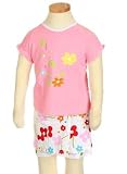 Bebini 2 pc Cotton Skort Set w/ Flower Applique