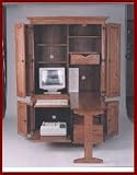 Deluxe 2 PC Computer Center-Cherry (Colonial Stain)