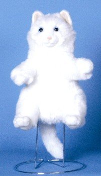 Childrens Toyshop  Toys : Cat (white) 12in Animal Puppet (P8074S)