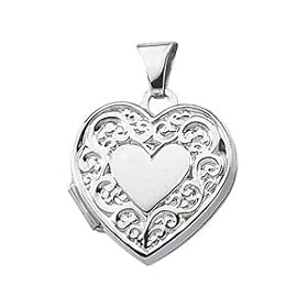 Sterling Silver Heart Shaped Locket 15x15.5mm