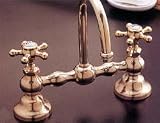 Columbia Faucet Set with Gooseneck Spout - Chrome Plated Brass - 12-inch